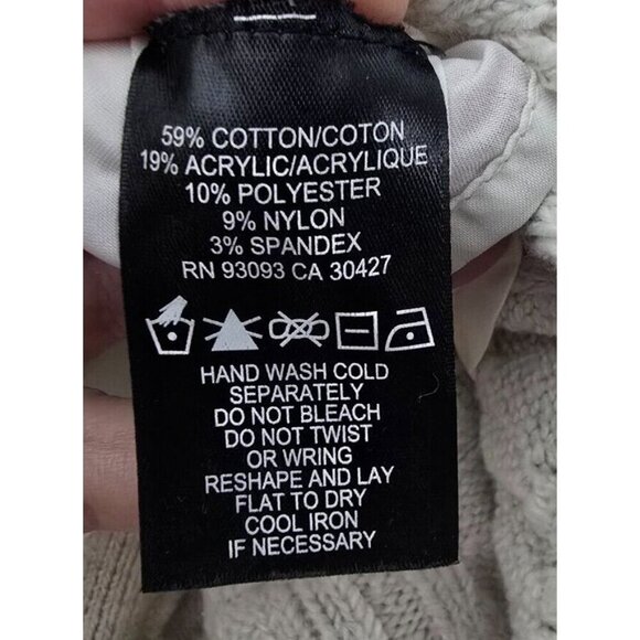 Nic + Zoe Cardigan Sz PS Oatmeal Cable Knit Fisherman Soft Comfort Layer Nordic - Picture 9 of 11